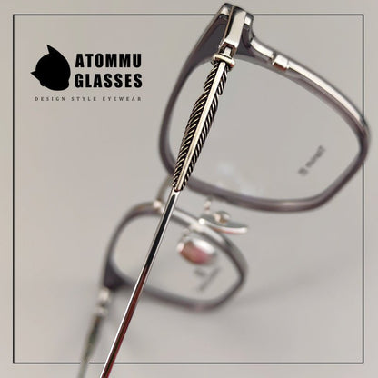 Classic titanium brow full - frame glasses with customizable optical lenses and anti - blue light lenses - EO - 771 - HP eyeglasses