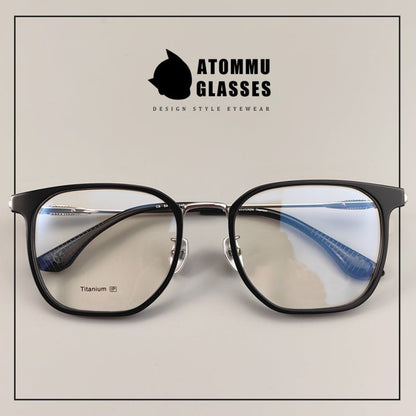 Classic titanium brow full - frame glasses with customizable optical lenses and anti - blue light lenses - EO - 771 - HP eyeglasses