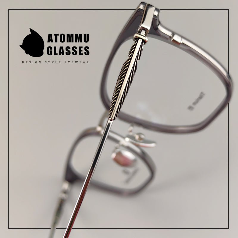 Classic titanium brow full - frame glasses with customizable optical lenses and anti - blue light lenses - EO - 771 - HP eyeglasses