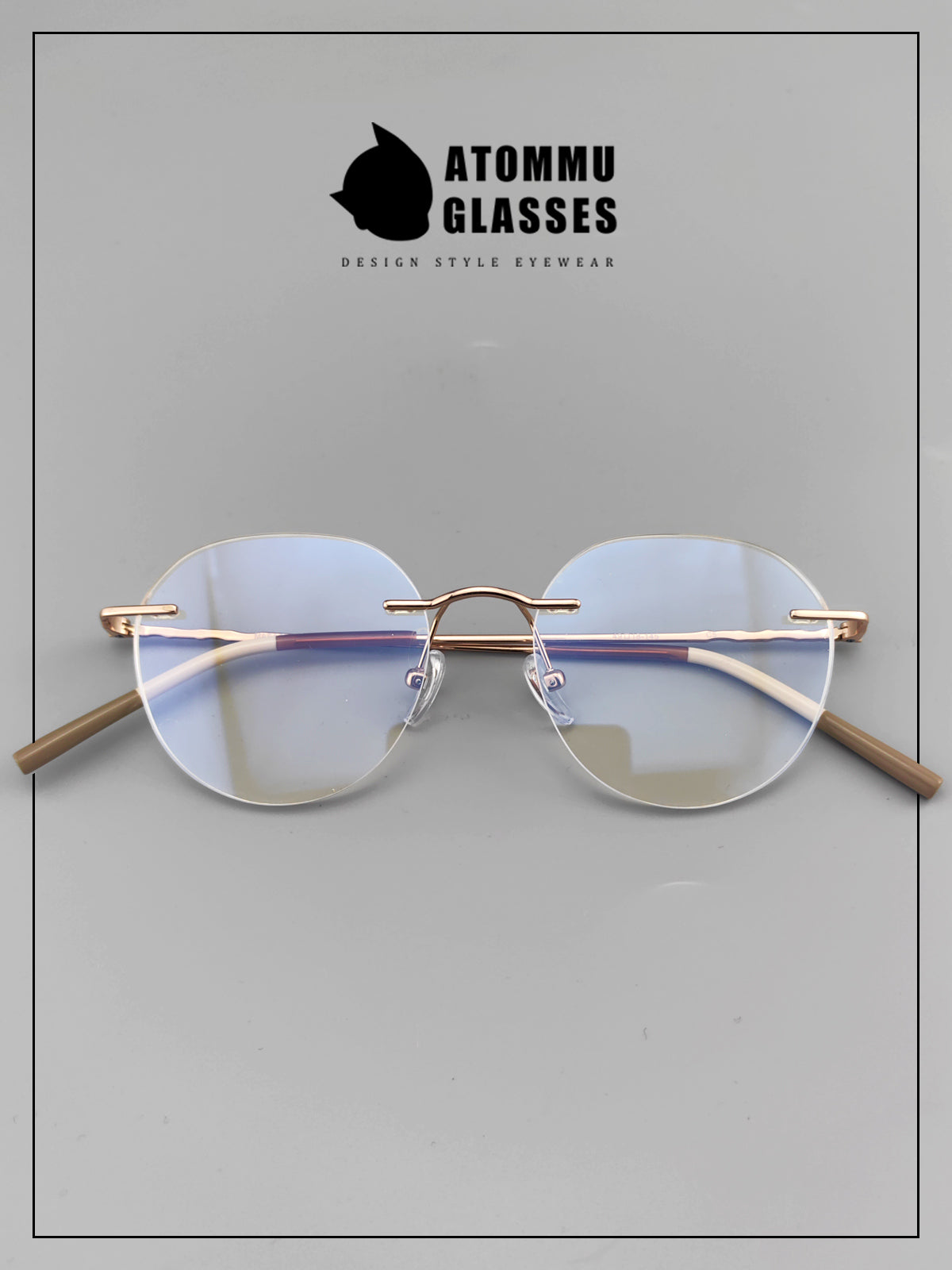 Japanese Style Frameless Glasses | Lightweight Pure Titanium Frame - EO-6682