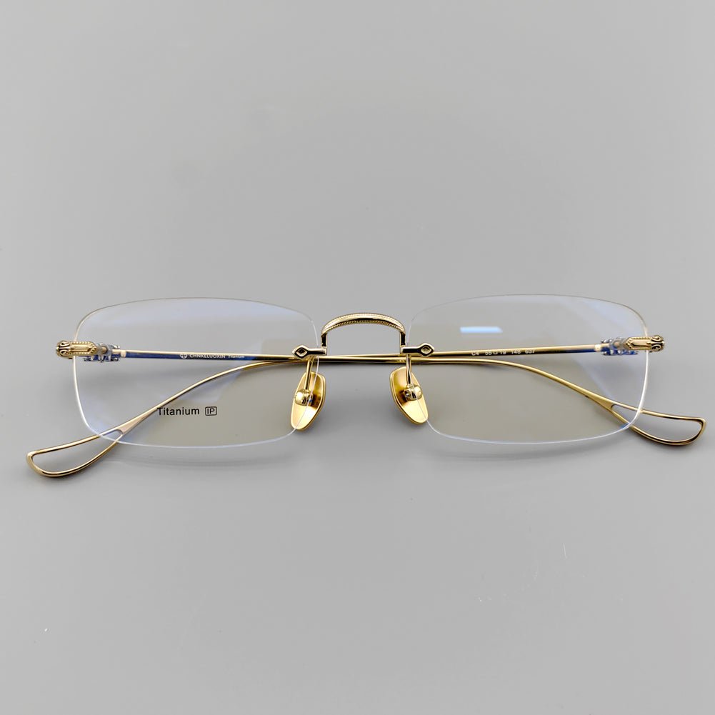 Designer Pure Titanium Rimless Eyeglasses - EO - 637 - HP eyeglasses