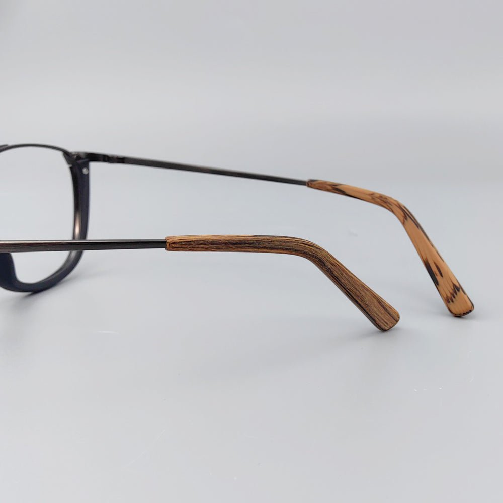 Double Bridge Wooden Glasses Frame EO - 5351 - HP eyeglasses