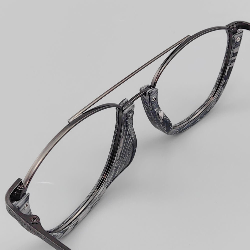 Double Bridge Wooden Glasses Frame EO - 5351 - HP eyeglasses