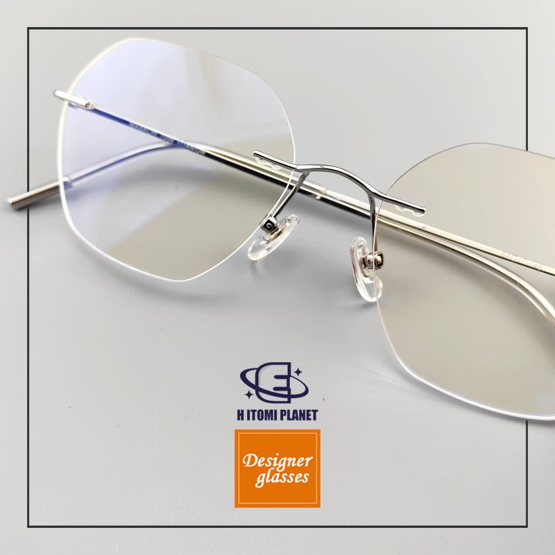 Elegant Rimless Glasses For Women - Pure Japanese Titanium Frame - EO - 7056 - HP eyeglasses