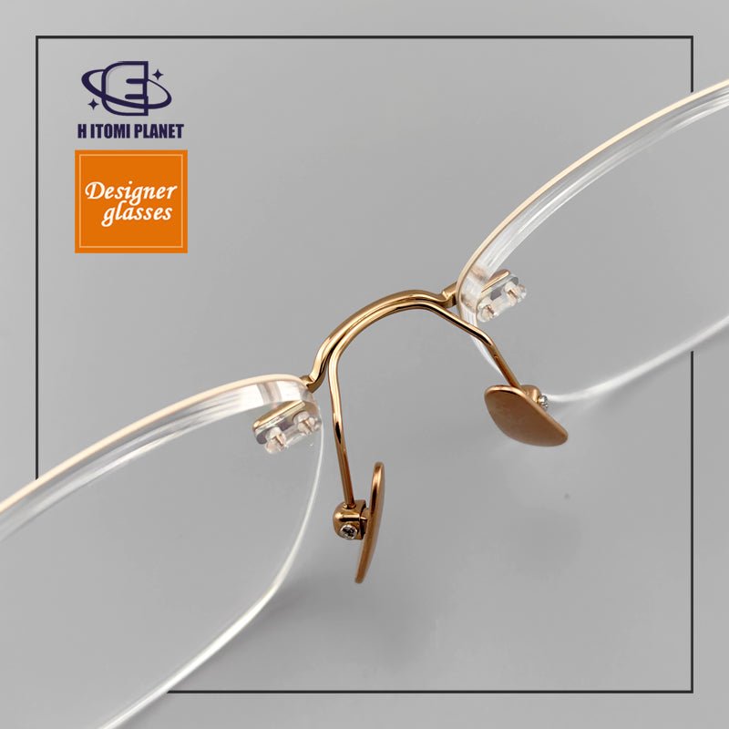 Elegant Women's Cat - Eye Rimless Glasses with Pure Titanium Frame - EO - 62012 - HP eyeglasses