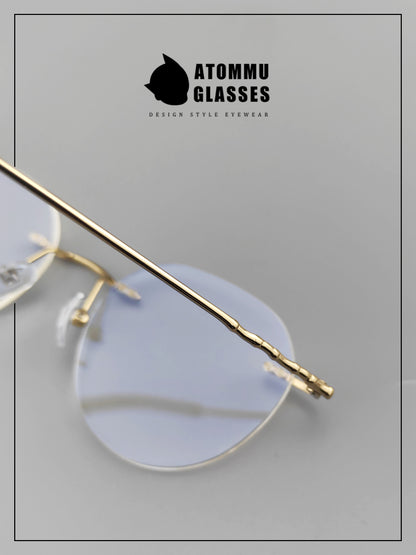 Japanese Style Frameless Glasses | Lightweight Pure Titanium Frame - EO-6682