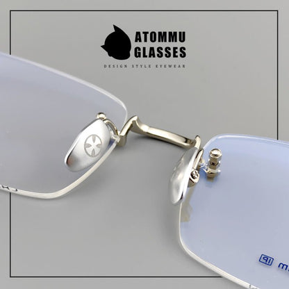 Frameless EyeGlasses for Business | Titanium and Acetate Blend Frame - EO - 699 - HP eyeglasses