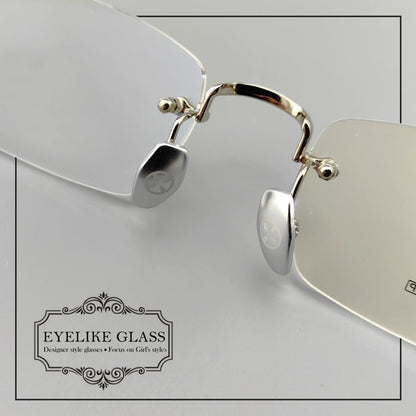 Gothic - Style Rimless Pure Titanium Glasses | Unisex Chrome Hearts - Inspired Frames - EO - 637 - HP eyeglasses