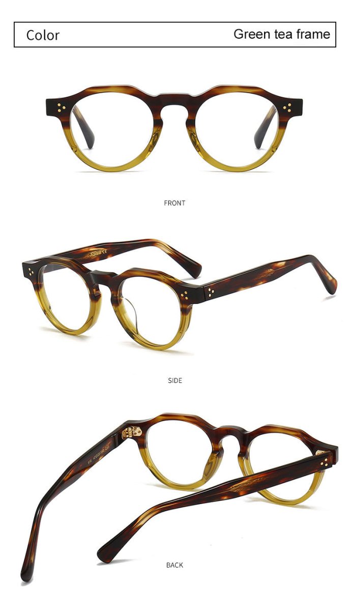 Handcrafted Japanese 516 Acetate Eyeglass Frame | Unisex Diamond Shape Glasses for Large Faces | High Prescription Ready - HP eyeglasses