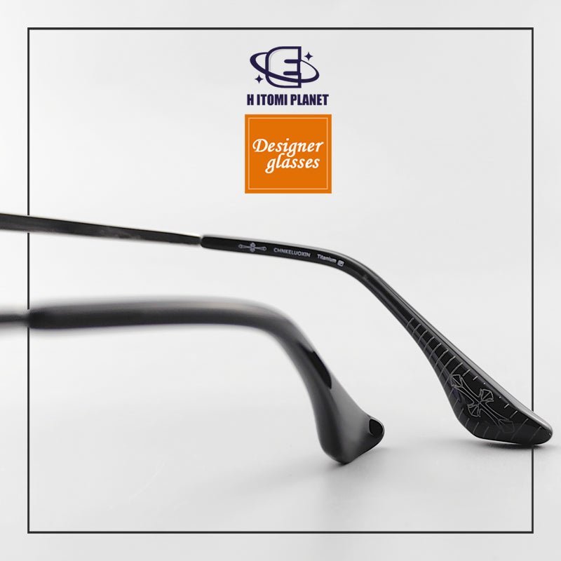 High Quality Acetate Full rim Glasses with Pure Titanium Metal Parts, Medieval Style Design - EO - 839 - HP eyeglasses