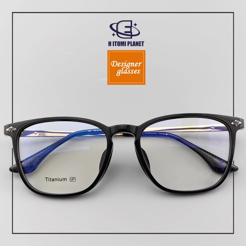 High Quality Acetate Full rim Glasses with Pure Titanium Metal Parts, Medieval Style Design - EO - 839 - HP eyeglasses