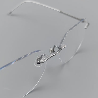 Japanese Titanium Rimless Glasses for Women | Customizable lenses Rimless Glasses - EO - 6773 - HP eyeglasses