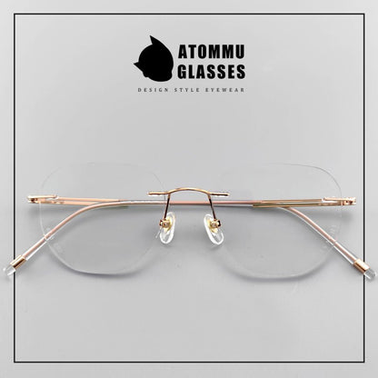 Japanese Titanium Rimless Glasses for Women | Customizable lenses Rimless Glasses - EO - 6773 - HP eyeglasses