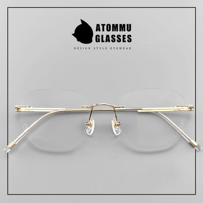 Japanese Titanium Rimless Glasses for Women | Customizable lenses Rimless Glasses - EO - 6773 - HP eyeglasses