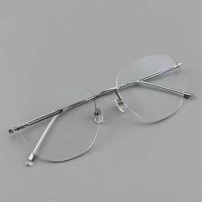 Japanese Titanium Rimless Glasses for Women | Customizable lenses Rimless Glasses - EO - 6773 - HP eyeglasses