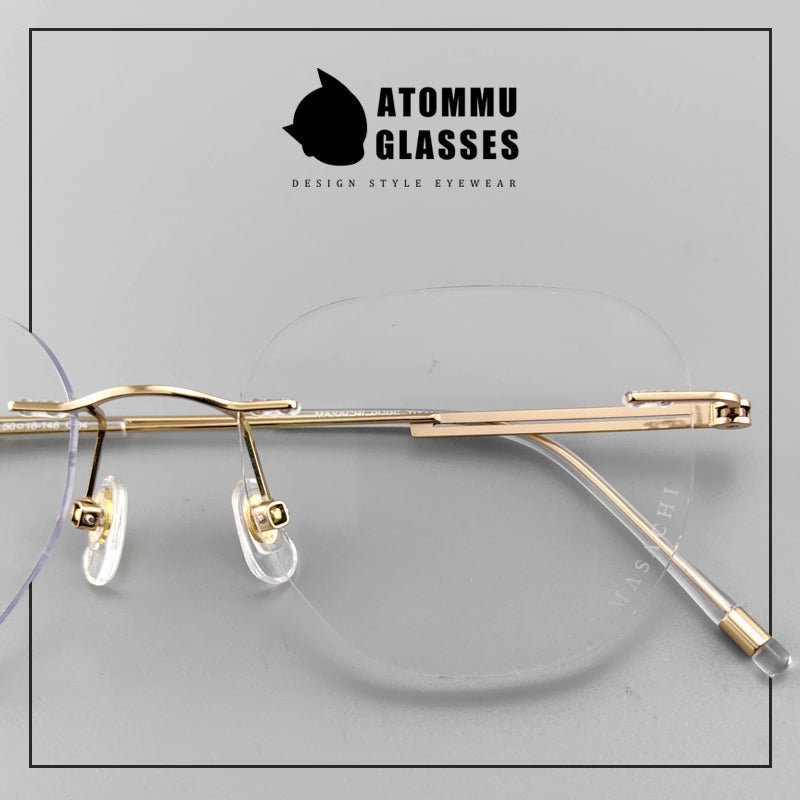 Japanese Titanium Rimless Glasses for Women | Customizable lenses Rimless Glasses - EO - 6773 - HP eyeglasses