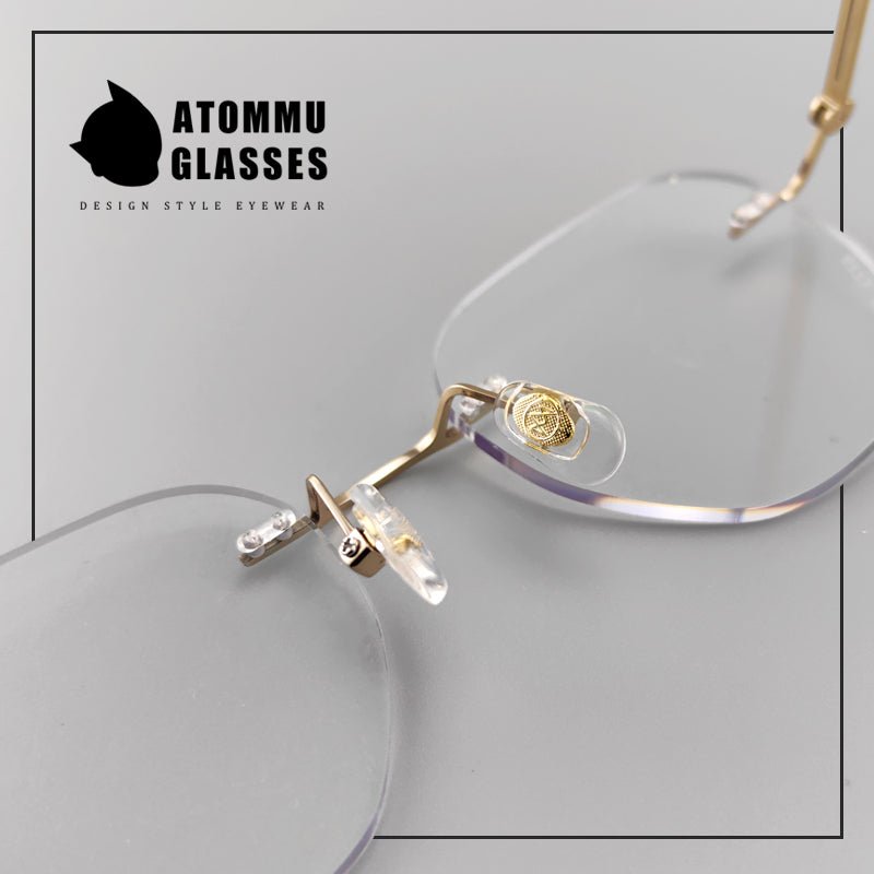 Japanese Titanium Rimless Glasses for Women | Customizable lenses Rimless Glasses - EO - 6773 - HP eyeglasses