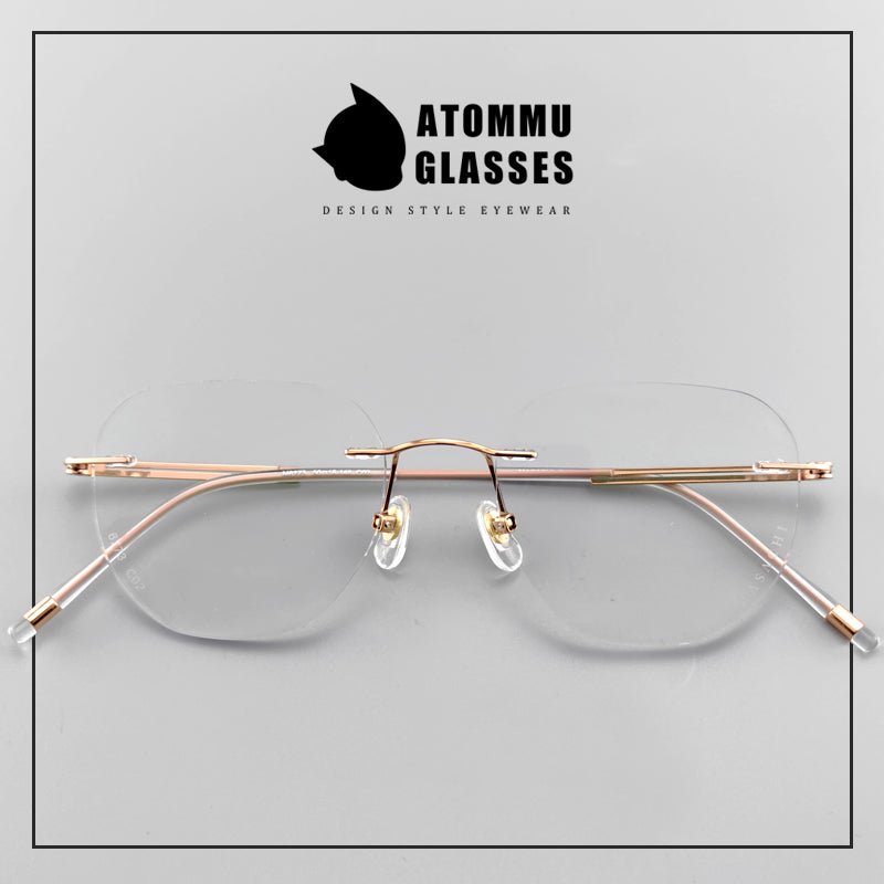 Japanese Titanium Rimless Glasses for Women | Customizable lenses Rimless Glasses - EO - 6773 - HP eyeglasses