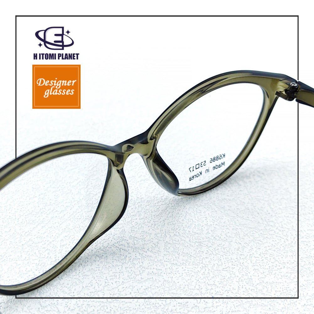 Korean TR90 simple women's cat eye transparent frame glasses - EO - 6886 - HP eyeglasses