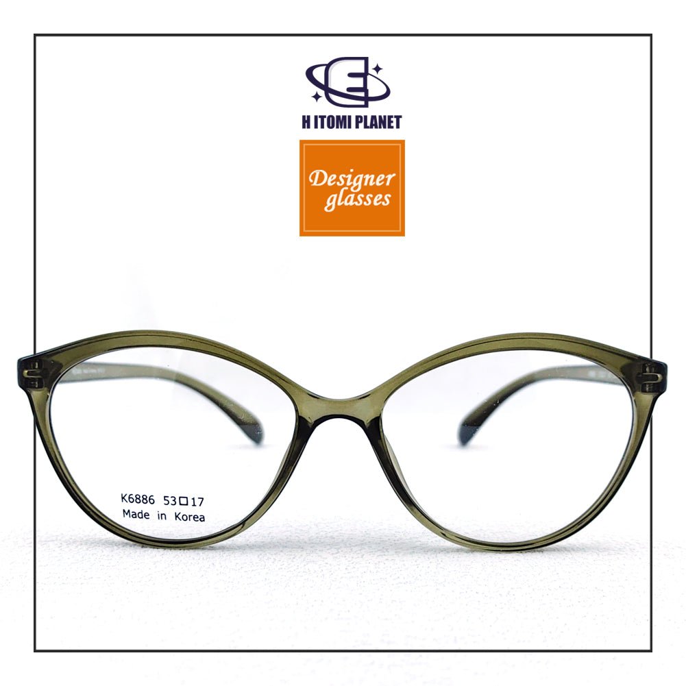 Korean TR90 simple women's cat eye transparent frame glasses - EO - 6886 - HP eyeglasses