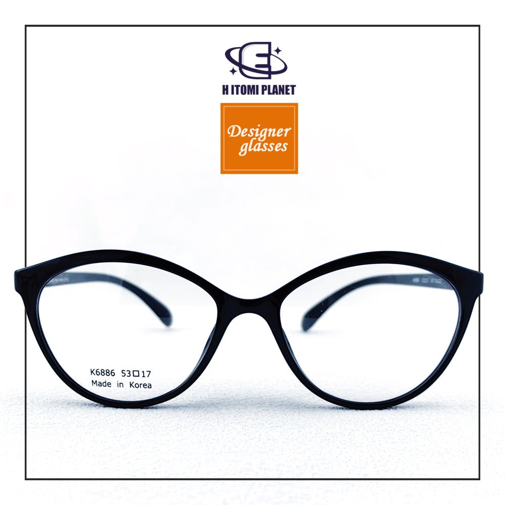 Korean TR90 simple women's cat eye transparent frame glasses - EO - 6886 - HP eyeglasses