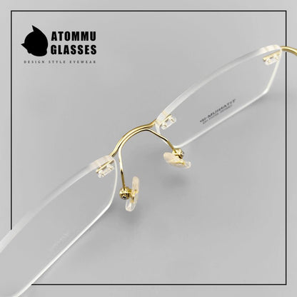 Light Weight Pure Titanium Rimless Eyeglasses - EO - 130015 - HP eyeglasses