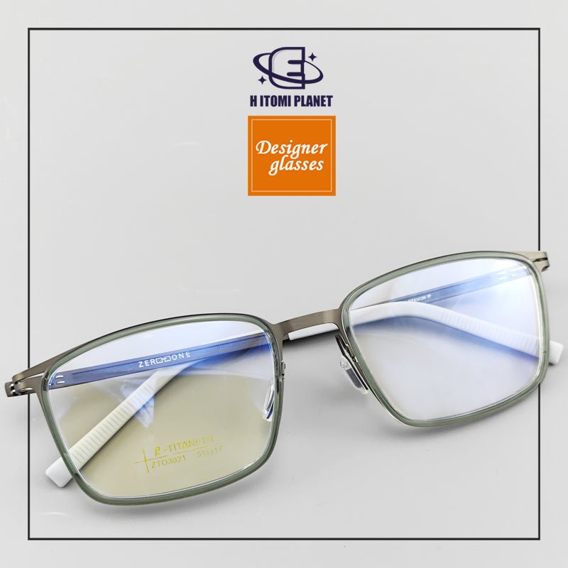 Lindbergh same style Rectangular Full - Frame Beta Titanium Glasses (EO - 3021) - Lightweight, Screwless Design, Perfect for Smaller Faces - HP eyeglasses