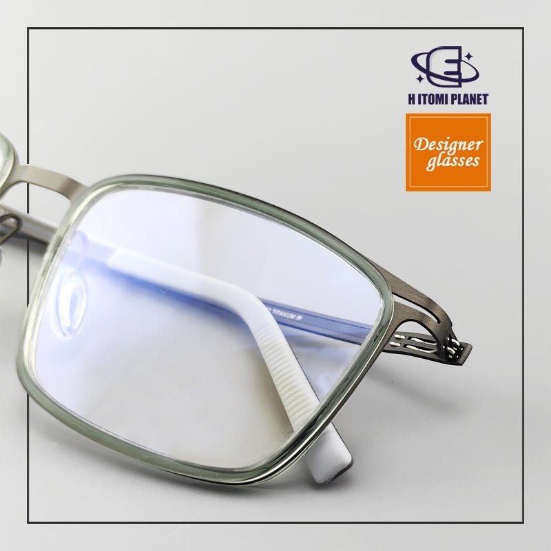 Lindbergh same style Rectangular Full - Frame Beta Titanium Glasses (EO - 3021) - Lightweight, Screwless Design, Perfect for Smaller Faces - HP eyeglasses