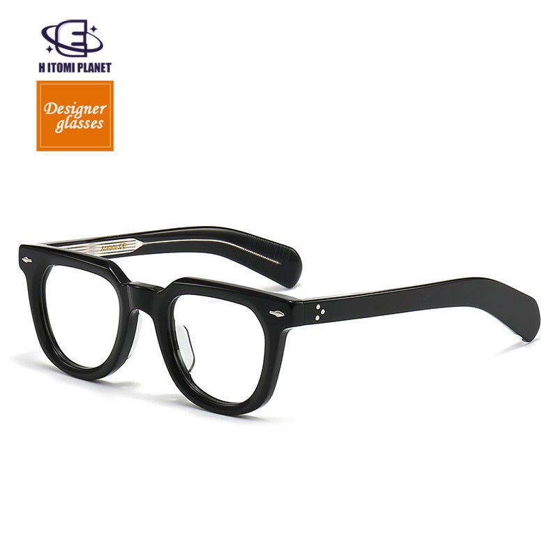 New 8.0mm Thick Acetate Glasses Frame | Irregular Design for High Prescription Lenses | Artistic Retro European Style - HP eyeglasses