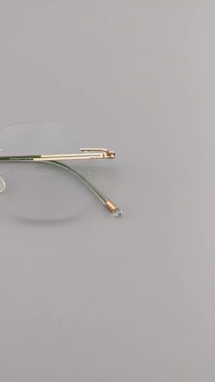 Japanese Pure Titanium Rimless Eyeglasses - EO-6773