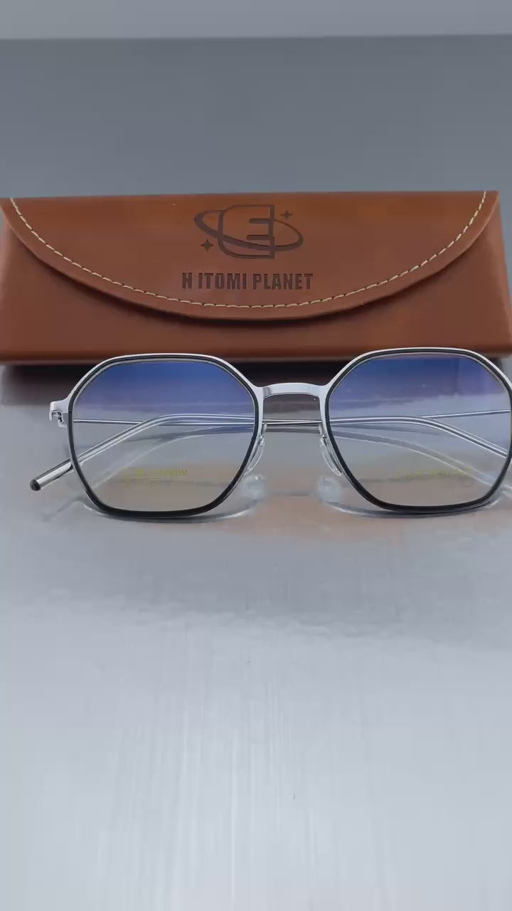 Rectangular Full-Frame Glasses | Beta Titanium Frame & Retro Style - EO-3024