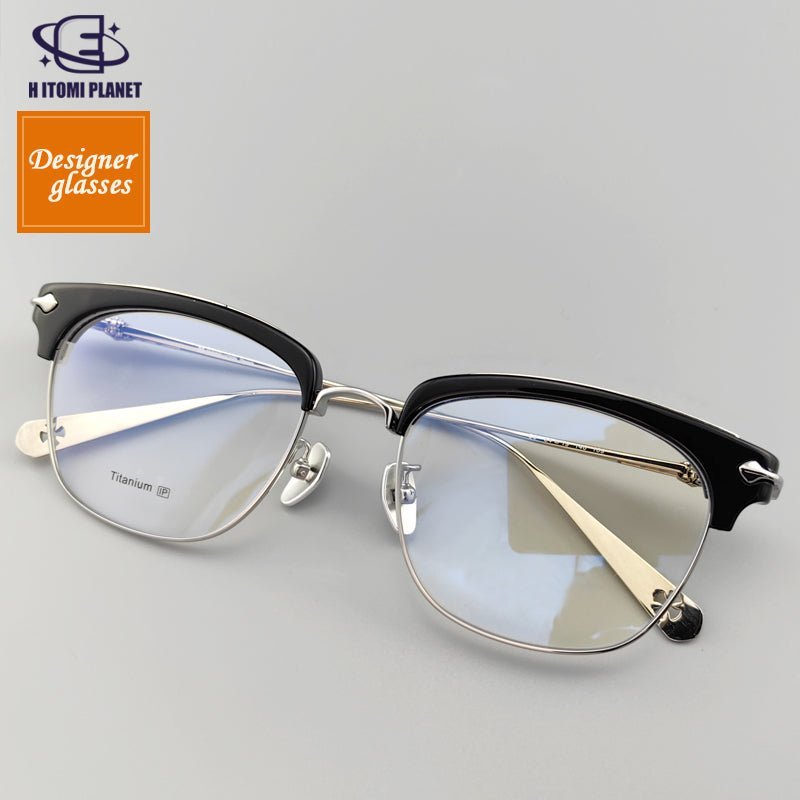 pure titanium & acetate Browline Eyeglasses EO - 109 - HP eyeglasses