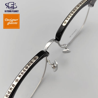 pure titanium & acetate Browline Eyeglasses EO - 109 - HP eyeglasses