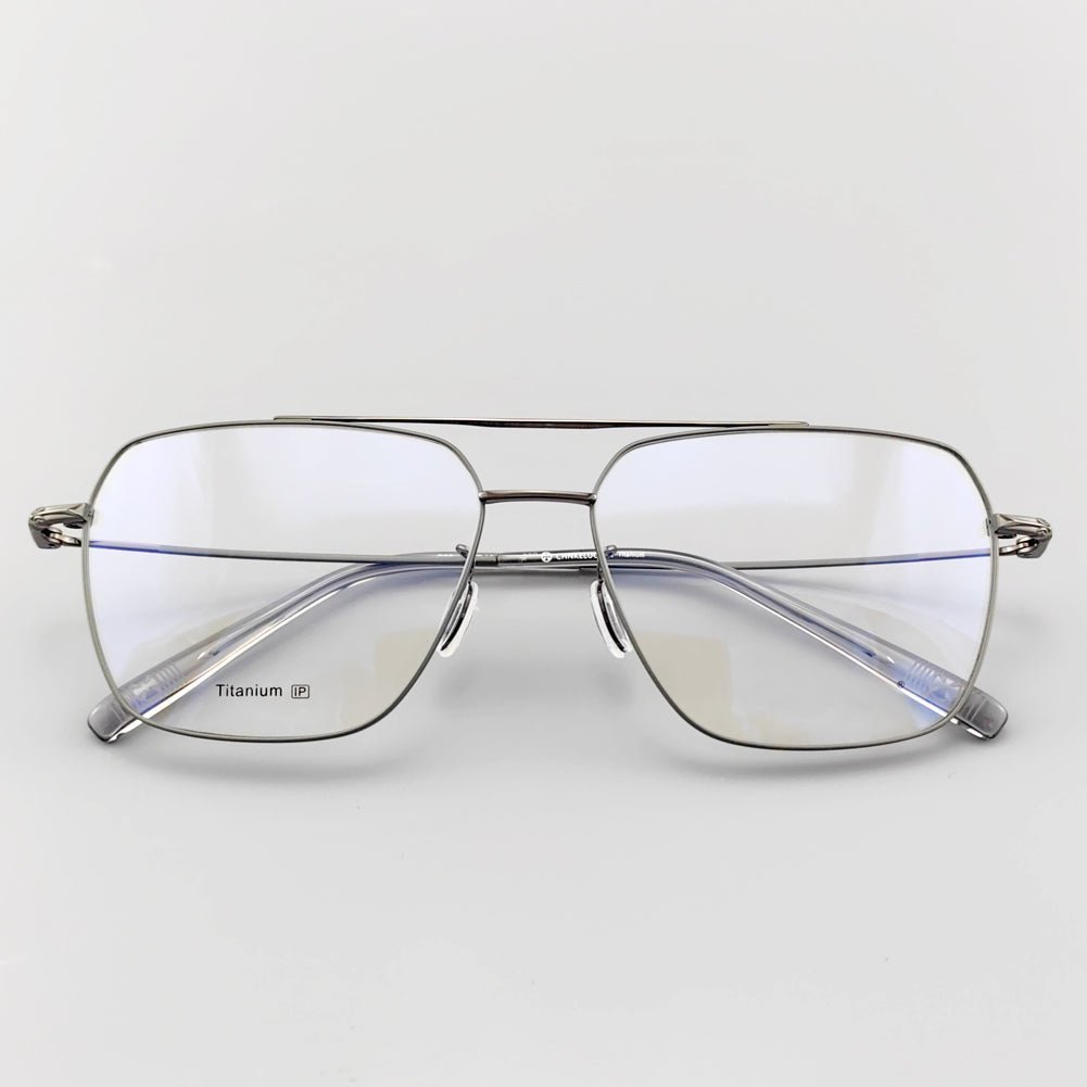 Pure Titanium Double Bridge Aviator Optical Eyeglass Frames - EO - 808 - HP eyeglasses