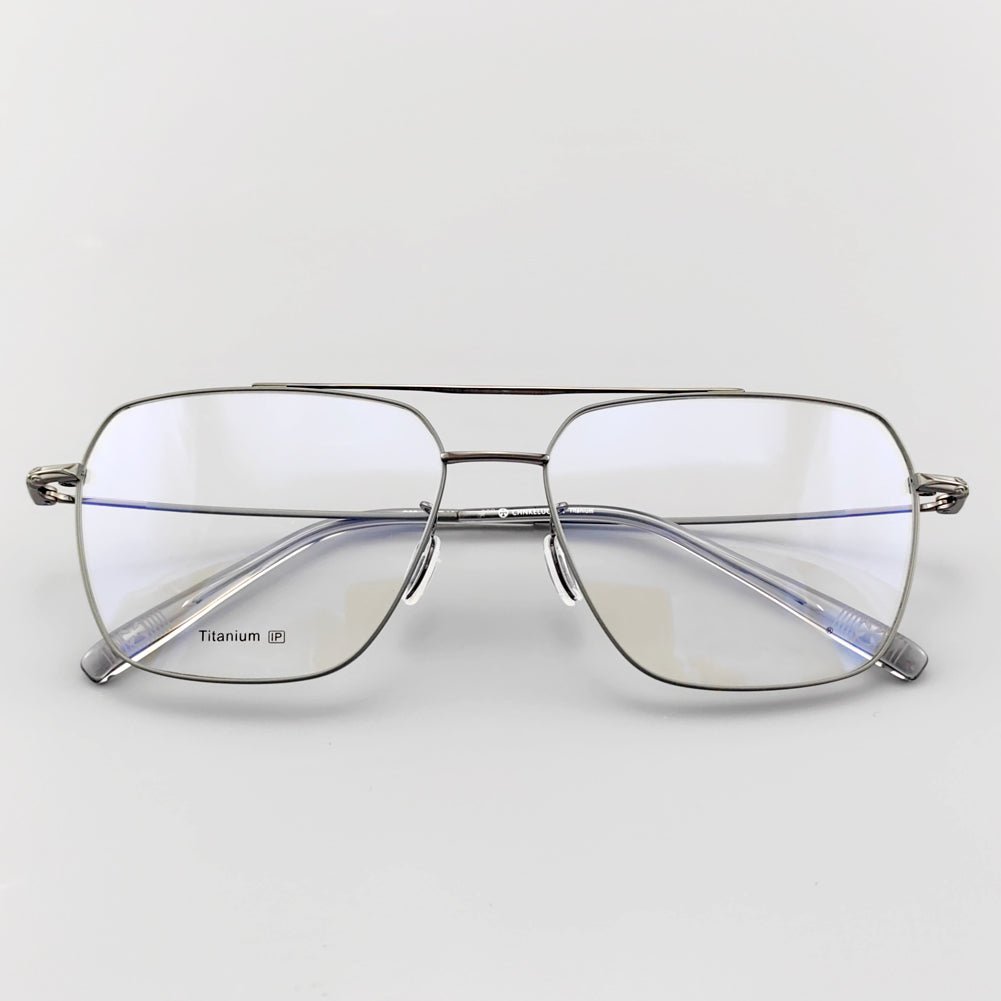 Pure Titanium Double Bridge Aviator Optical Eyeglass Frames - EO - 808 - HP eyeglasses