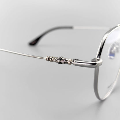 Retro Pilot Optical Eyeglass Frames - Vintage Style with Unique Cross Logo Design - EO - 685 - HP eyeglasses