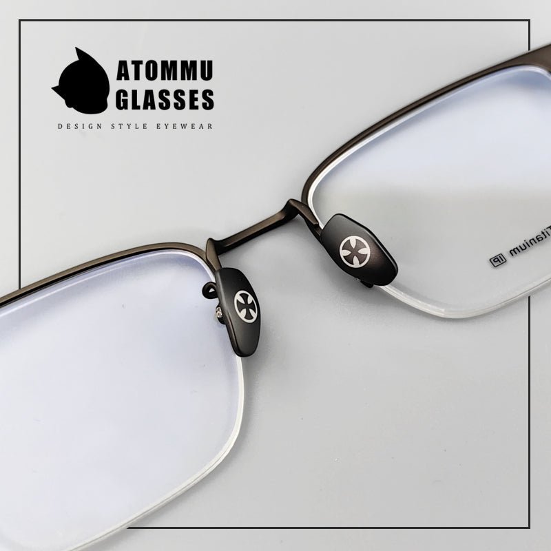 Same style as Chrome Hearts Half frame electroplated pure titanium Browline spectacle frame EO - 502 - HP eyeglasses