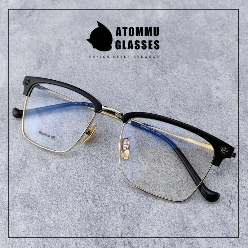 Stylish Browline Titanium Eyeglass Frames: Shop Classic Browline glasses Design - EO - 545 - HP eyeglasses