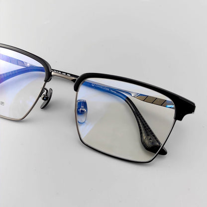 Stylish Browline Titanium Eyeglasses - Browline Frames for Optimal Comfort - EO - 780 - HP eyeglasses