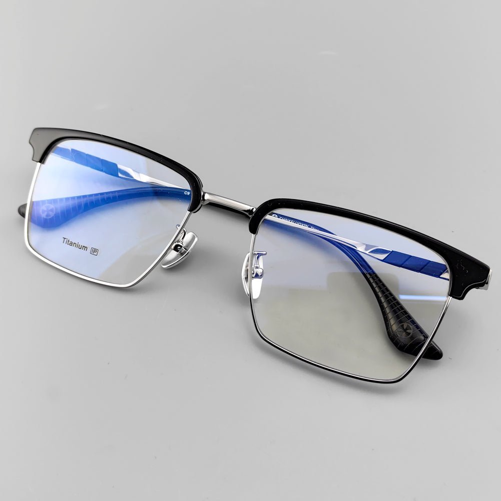 Stylish Browline Titanium Eyeglasses - Browline Frames for Optimal Comfort - EO - 780 - HP eyeglasses