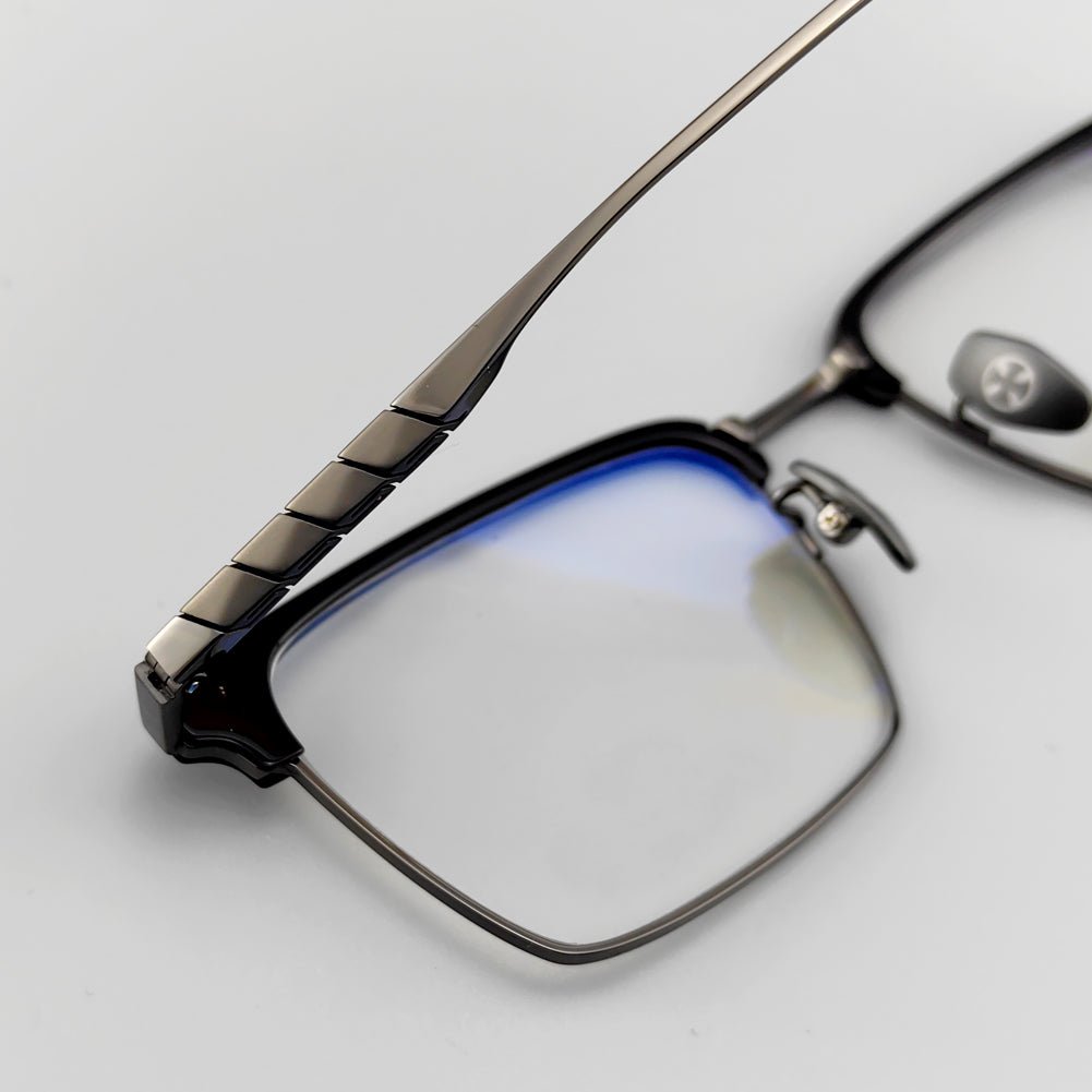 Stylish Browline Titanium Eyeglasses - Browline Frames for Optimal Comfort - EO - 780 - HP eyeglasses