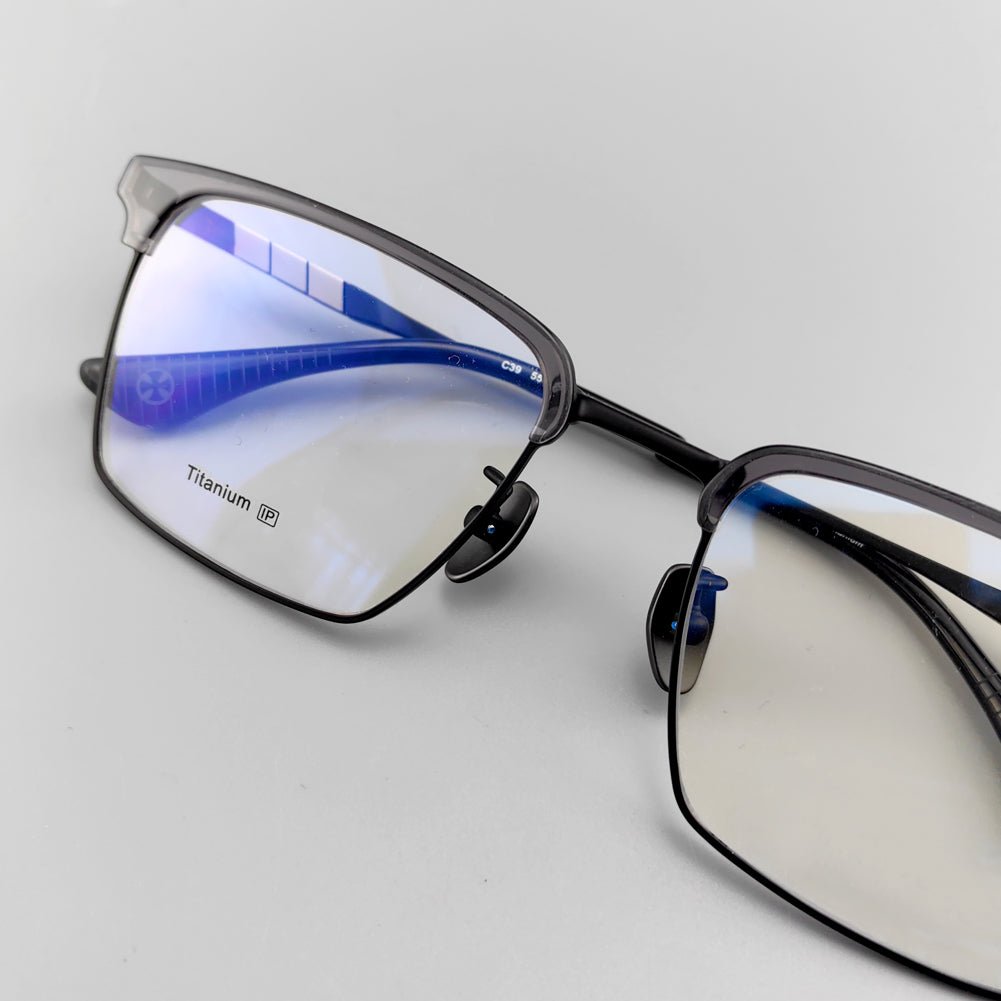 Stylish Browline Titanium Eyeglasses - Browline Frames for Optimal Comfort - EO - 780 - HP eyeglasses