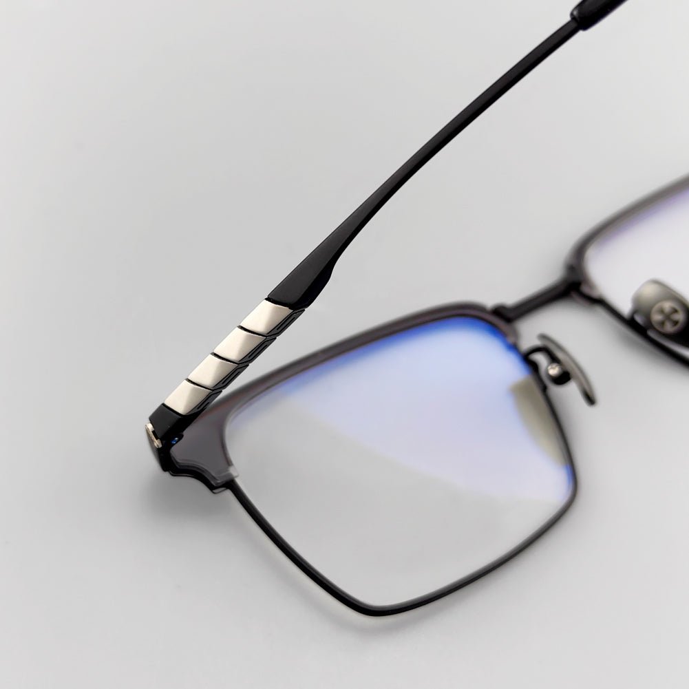 Stylish Browline Titanium Eyeglasses - Browline Frames for Optimal Comfort - EO - 780 - HP eyeglasses