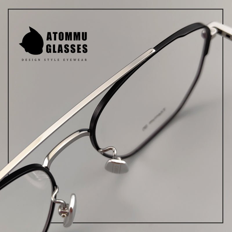 Vintage Aviator Optical Frames: Retro Eyeglasses with Unique Cross Logo Design - EO - 717 - HP eyeglasses