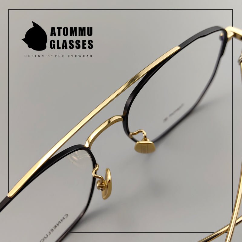 Vintage Aviator Optical Frames: Retro Eyeglasses with Unique Cross Logo Design - EO - 717 - HP eyeglasses