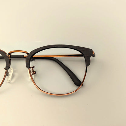 Wooden & Pure Titanium Browline Eyeglasses EO - 8106 - HP eyeglasses